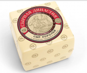 Королей сыр 50% с ароматом топленого молока КОБРИНСКИЕ СЫРЫ куб 2,5 кг.